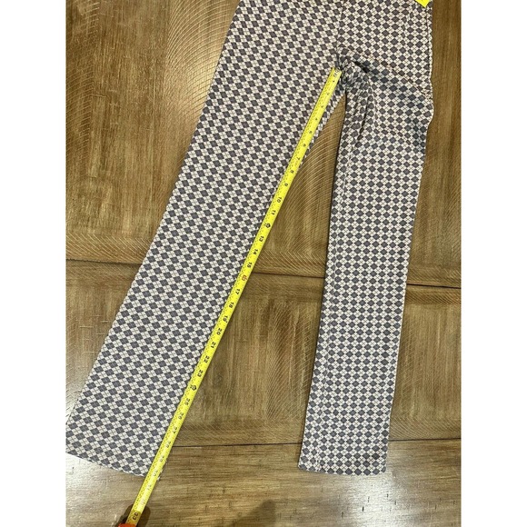 NWT Full Tilt Girls Argyle Flare Pants Size XL Blue White Stretch Elastic Waist - Picture 8 of 12